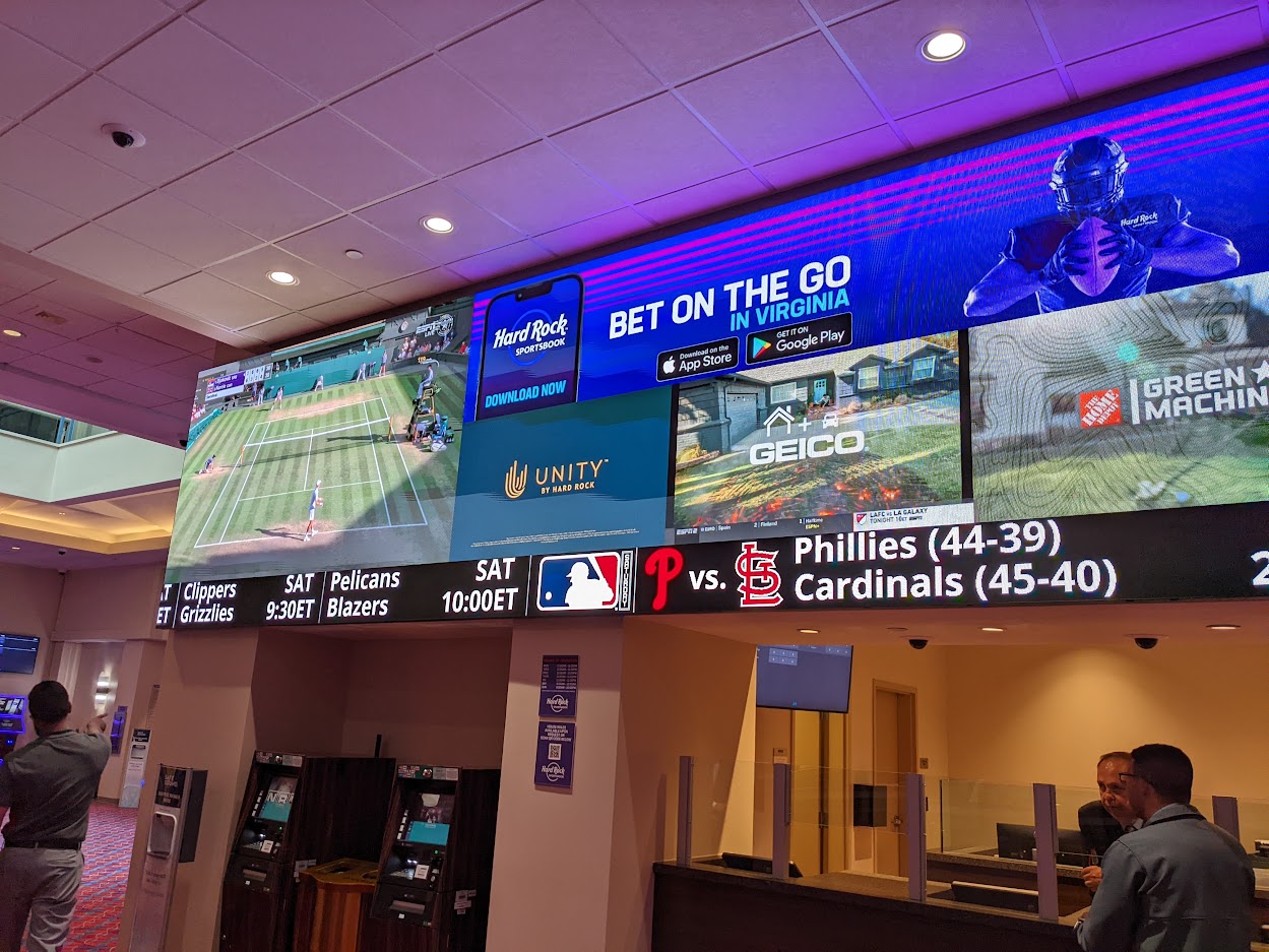 Collections from Virginia sportsbooks 56 percent higher for August 99